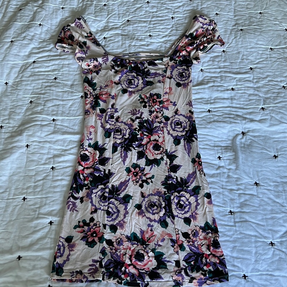 Free people floral body con dress